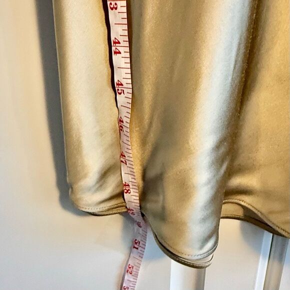 NWT BOSS “Dawida” satin cowl neck midi dress in champagne gold Size 6 - Picture 13 of 14